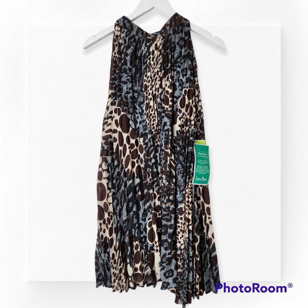 Agora animal print halter blouse size Large - Picture 13 of 15